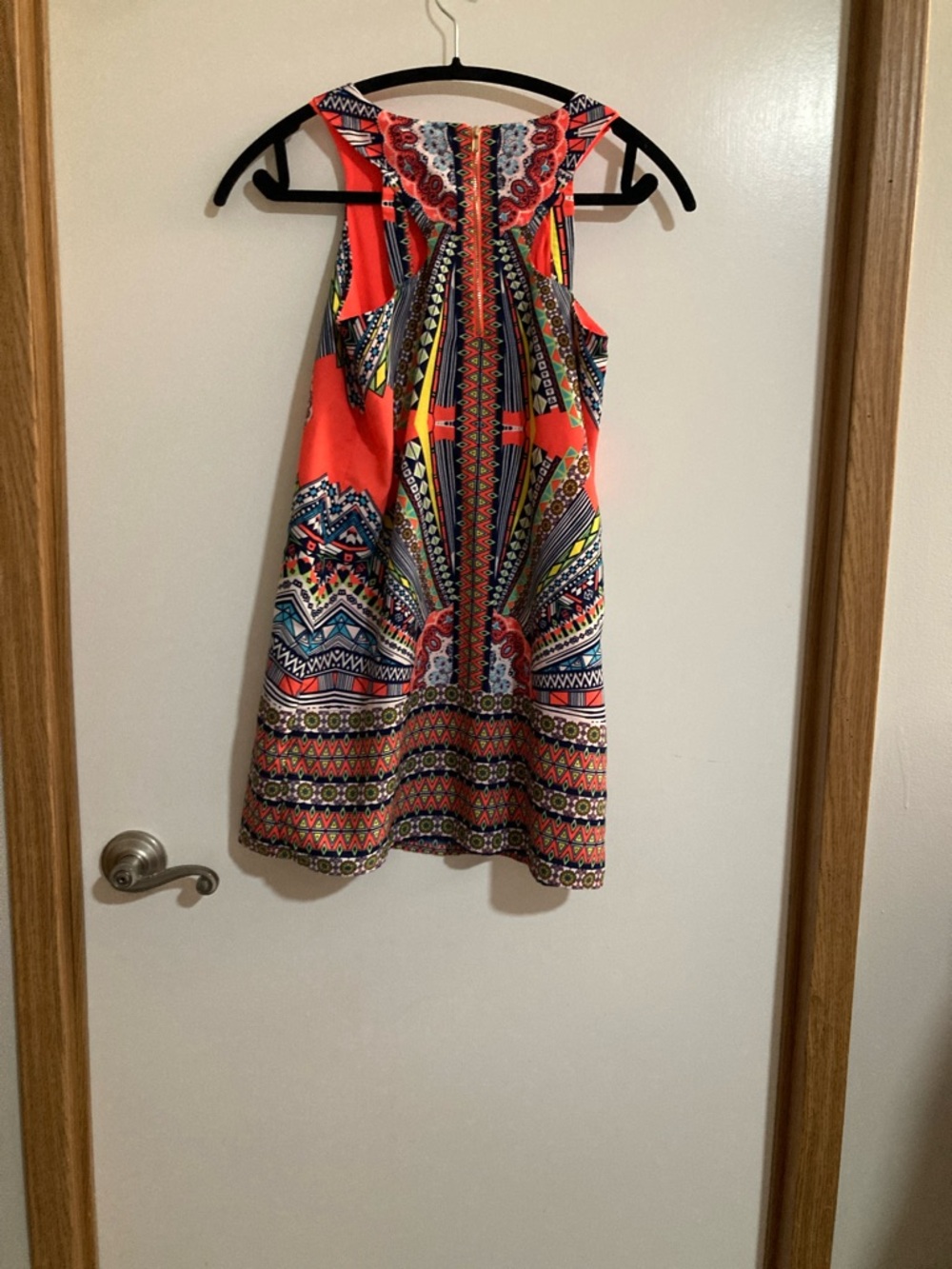 GB girls Coral & Multi-Pattern Sleeveless Casual Dress - Picture 6 of 6